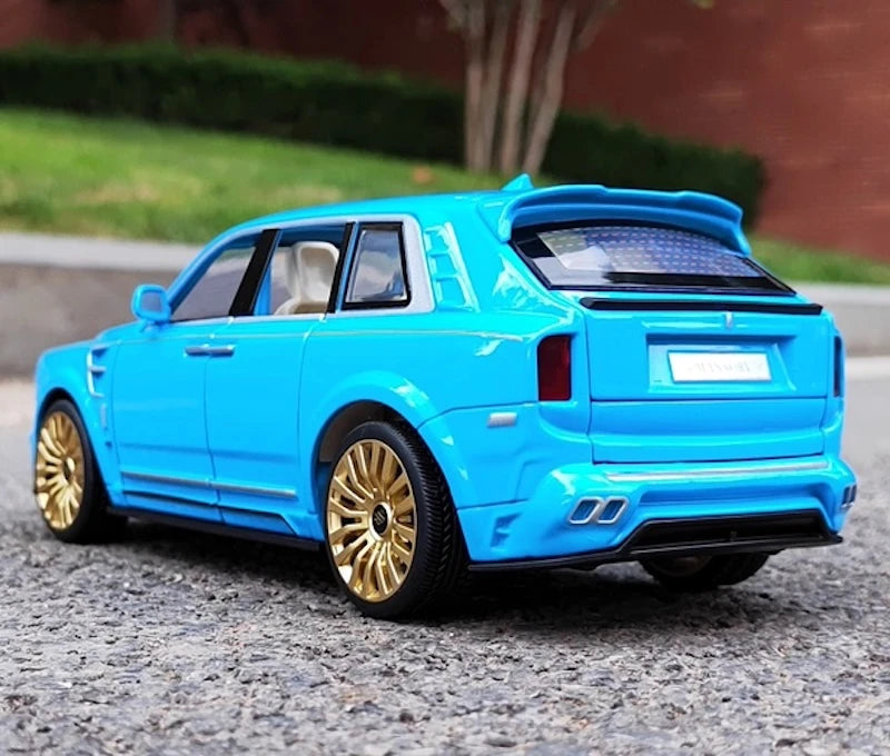 [TOY] 1:24 Rolls-Royce 2020 Cullinan Mansory blu modellino di auto Die-Cast