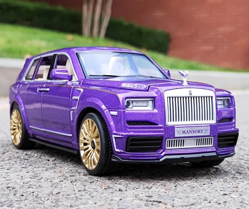 [TOY] 1:24 Rolls-Royce 2020 Cullinan Mansory Purple Model Car Die-Cast