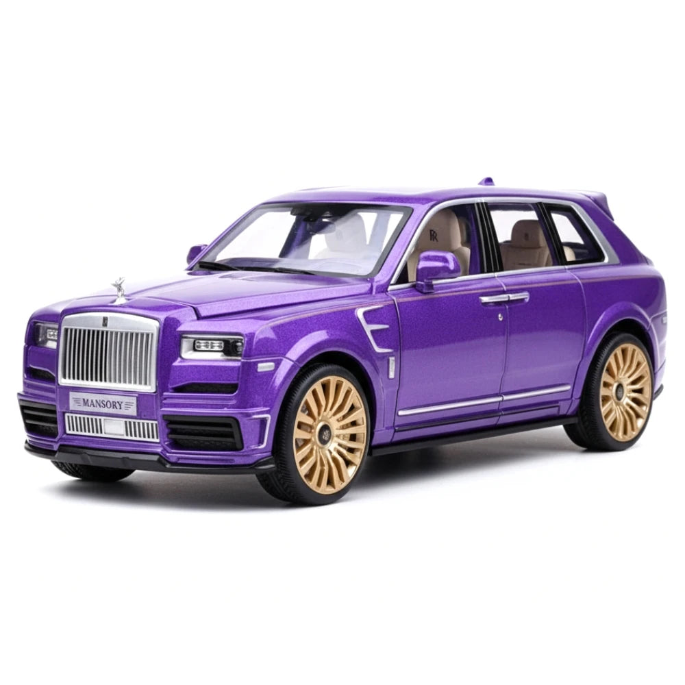 [TOY] 1:24 Rolls-Royce 2020 Cullinan Mansory Purple Model Car Die-Cast