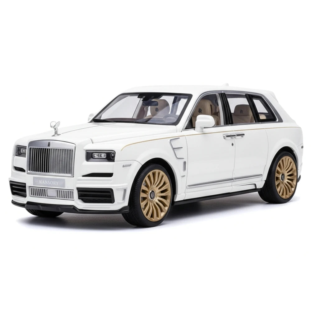 [TOY] 1:24 Rolls-Royce 2020 Cullinan Mansory White Model Car Die-Cast