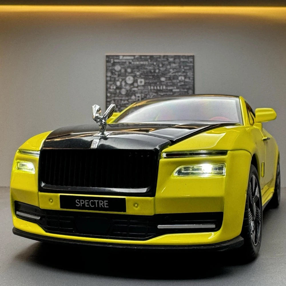 [TOY] 1:24 Rolls-Royce 2022 Spectre giallo modellino di auto Die-Cast