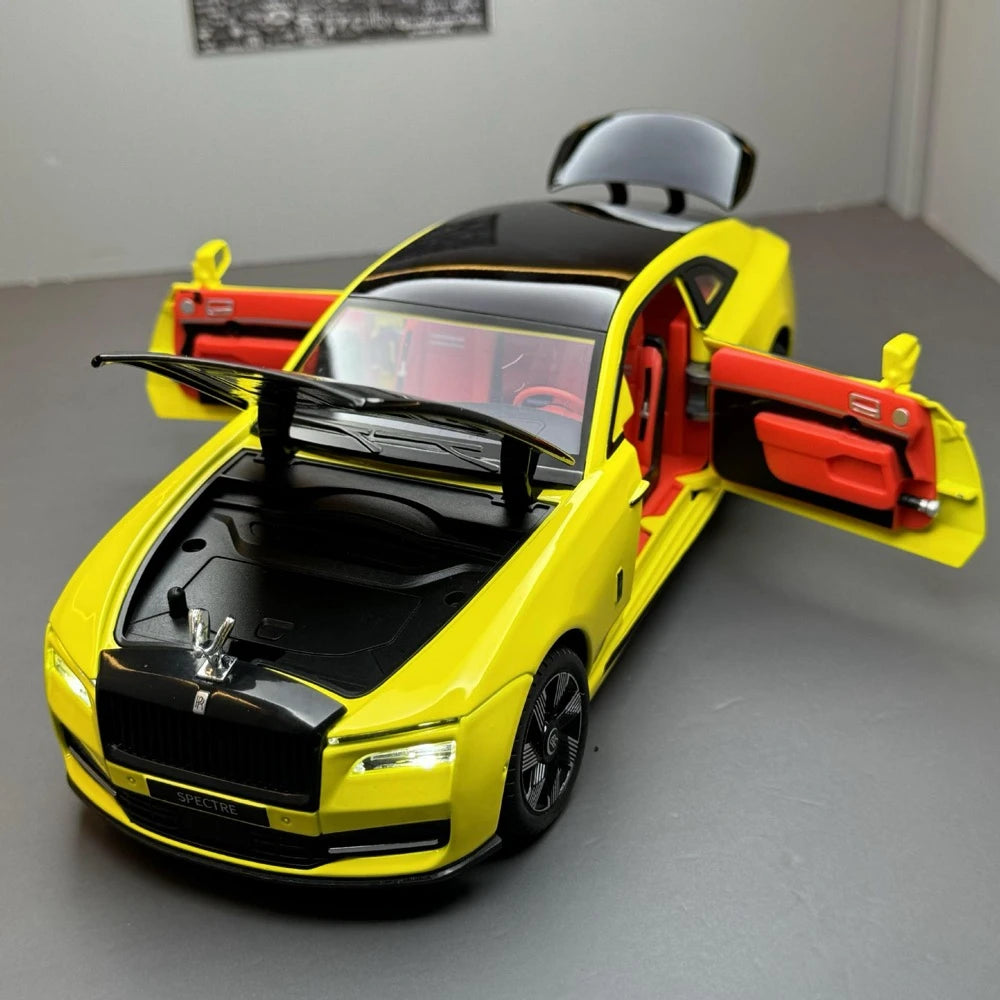 [TOY] 1:24 Rolls-Royce 2022 Spectre geel modelauto Die-Cast