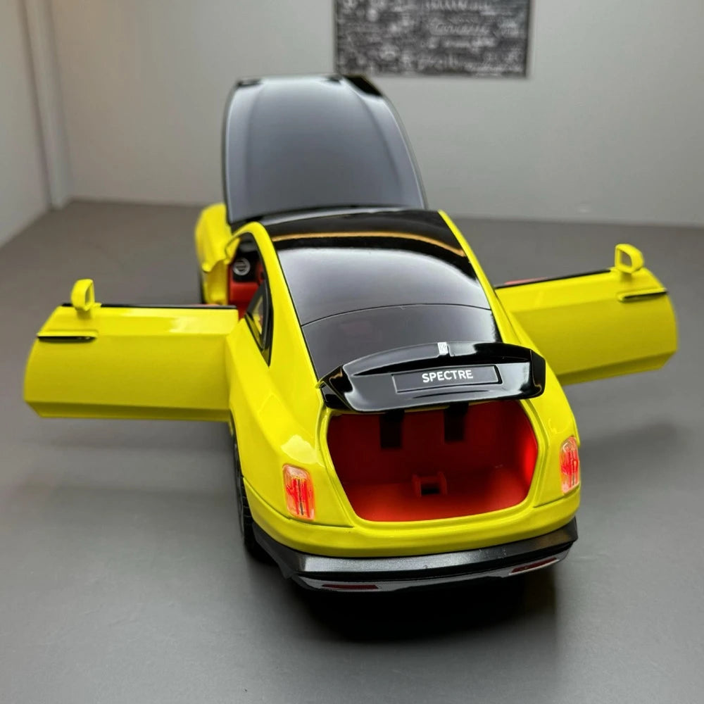 [TOY] 1:24 Rolls-Royce 2022 Spectre giallo modellino di auto Die-Cast