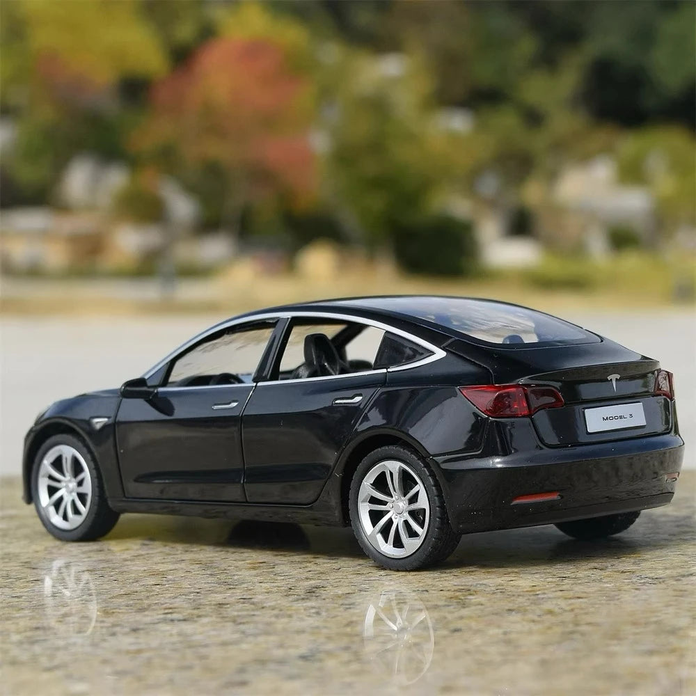 [TOY] 1:24 Tesla 2016 Model 3 Black Model Car Die-Cast