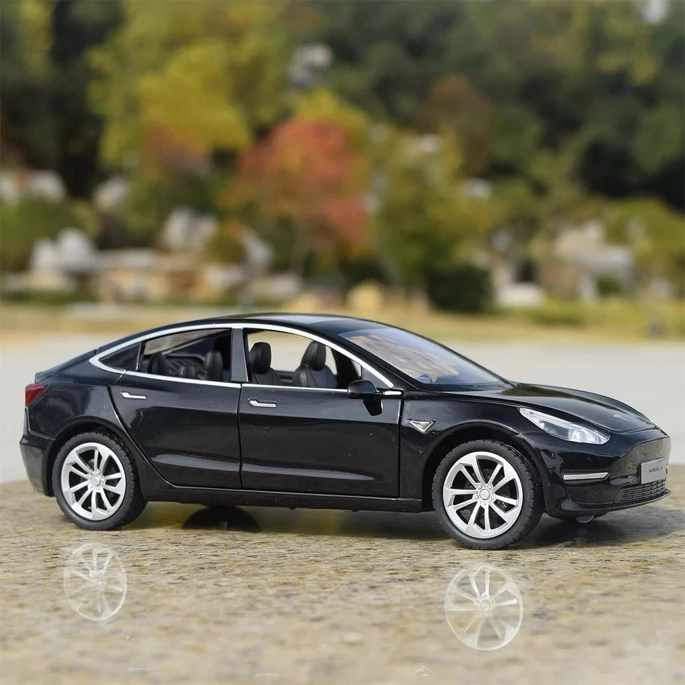 [TOY] 1:24 Tesla 2016 Model 3 Black Model Car Die-Cast