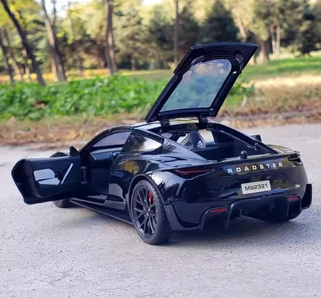 [TOY] 1:24 Tesla 2017 Roadster musta pienoismalli Die-Cast