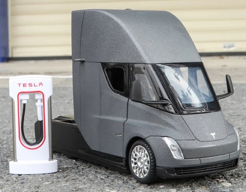 [TOY] 1:24 Tesla 2022 Semi Truck gris voiture miniature Die-Cast