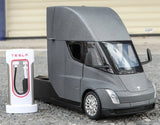 [TOY] 1:24 Tesla 2022 Semi Truck Gray Model Car Die-Cast