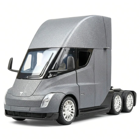 [TOY] 1:24 Tesla 2022 Semi Truck Gray Model Car Die-Cast