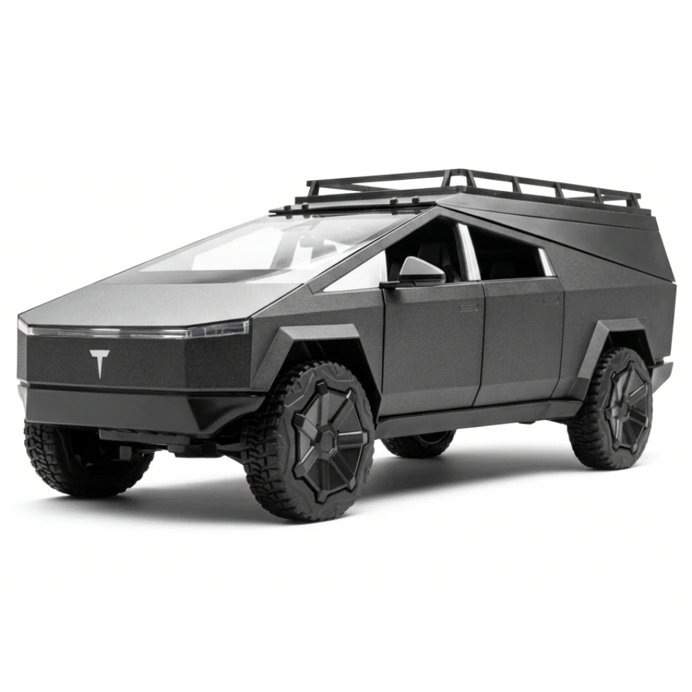 [TOY] 1:24 Tesla 2023 Cybertruck Camper RV Gray Model Car Die-Cast