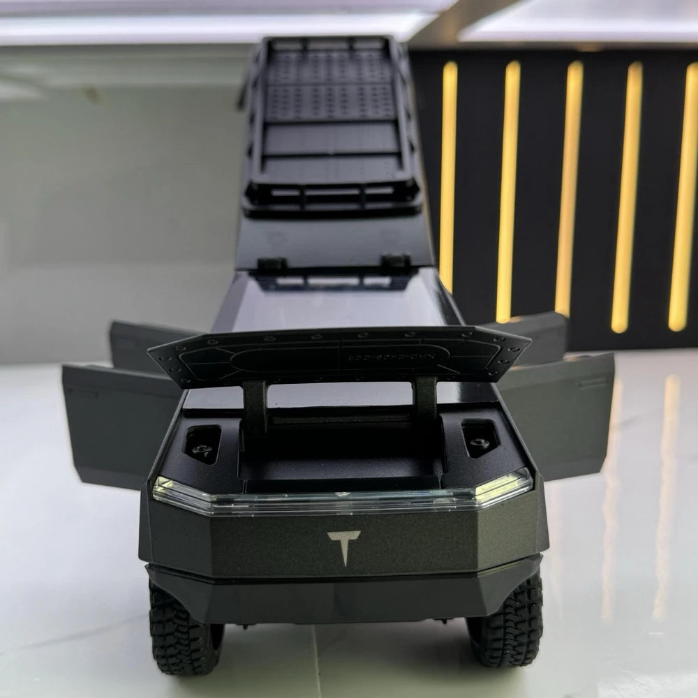 [TOY] 1:24 Tesla 2023 Cybertruck Camper RV Gray Model Car Die-Cast