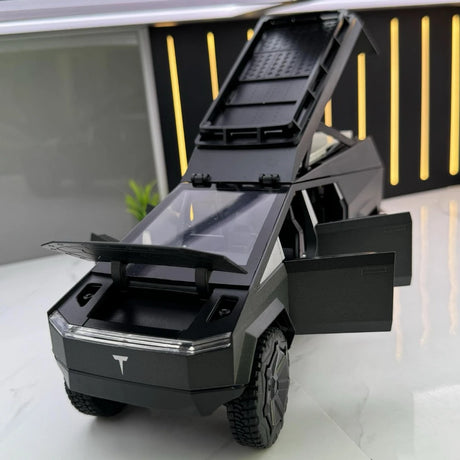 [TOY] 1:24 Tesla 2023 Cybertruck Camper RV Gray Model Car Die-Cast