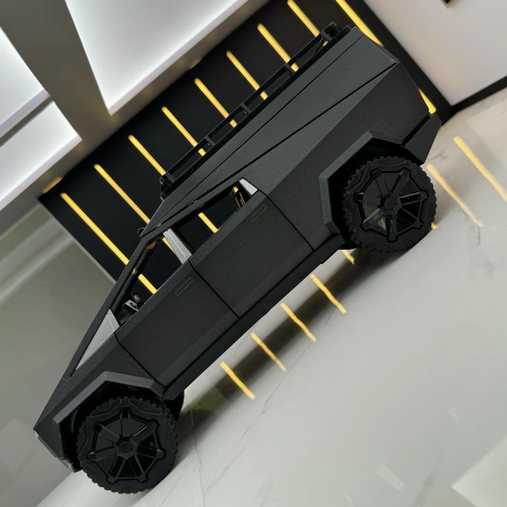 [TOY] 1:24 Tesla 2023 Cybertruck Camper RV Gray Model Car Die-Cast