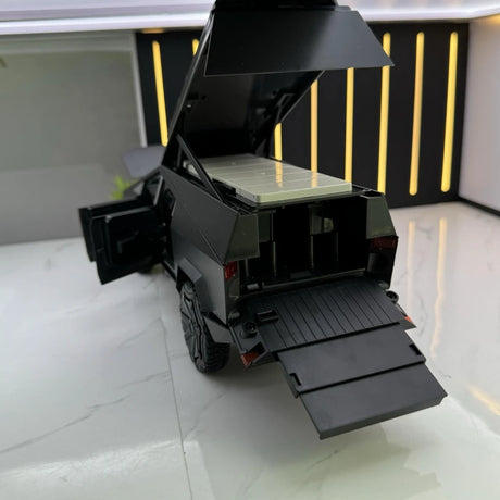 [TOY] 1:24 Tesla 2023 Cybertruck Camper RV Gray Model Car Die-Cast