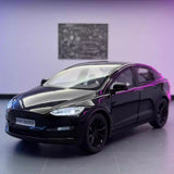 [TOY] 1:24 Tesla 2024 Model X Plaid Black Model Car Die-Cast