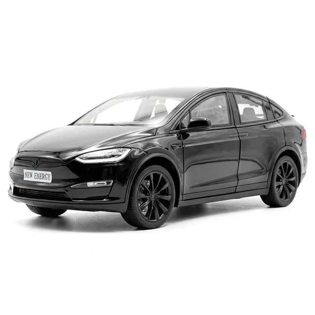 [TOY] 1:24 Tesla 2024 Model X Plaid Black Model Car Die-Cast
