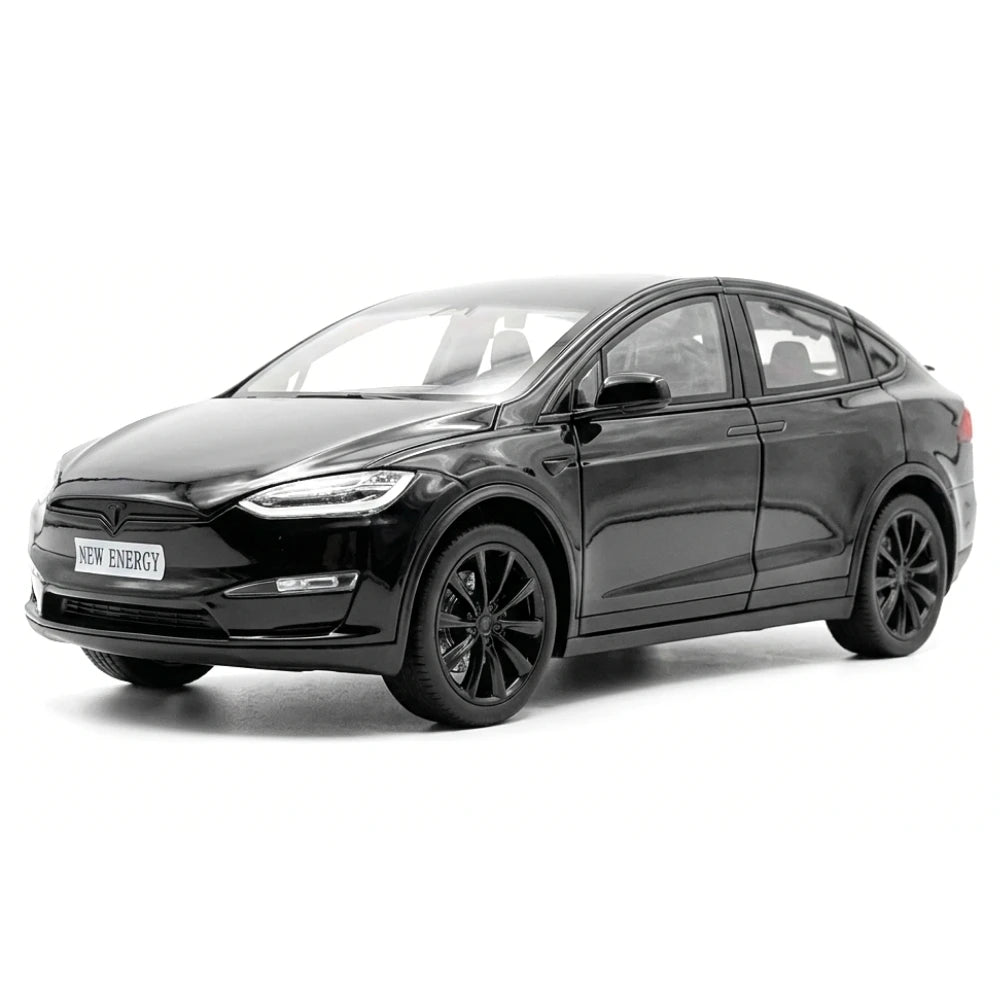 [TOY] 1:24 Tesla 2024 Model X Plaid Black Model Car Die-Cast