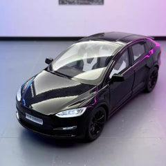 [TOY] 1:24 Tesla 2024 Model X Plaid Black Model Car Die-Cast