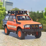 [TOY] 1:24 Toyota 1990 Land Cruiser LC80 Orange Model Car Die-Cast