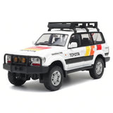 [TOY] 1:24 Toyota 1990 Land Cruiser LC80 White Model Car Die-Cast