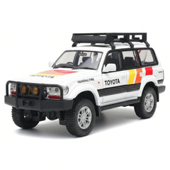 [TOY] 1:24 Toyota 1990 Land Cruiser LC80 White Model Car Die-Cast