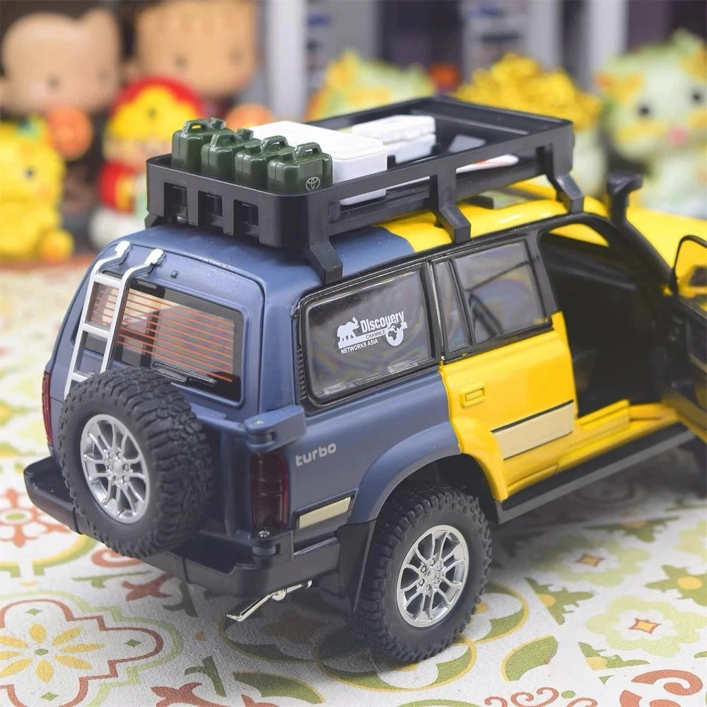 [TOY] 1:24 Toyota 1990 Land Cruiser LC80 Yellow Model Car Die-Cast
