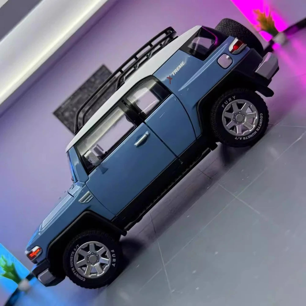 [TOY] 1:24 Toyota 2007 FJ Cruiser Blue Model Car Die-Cast