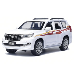 [TOY] 1:24 Toyota 2017 Land Cruiser Prado J150 White Model Car Die-Cast