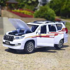 [TOY] 1:24 Toyota 2017 Land Cruiser Prado J150 White Model Car Die-Cast
