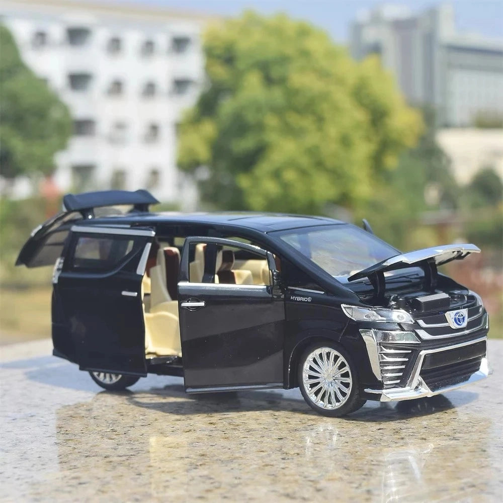 [TOY] 1:24 Toyota 2018 Vellfire H30 nero modellino di auto Die-Cast
