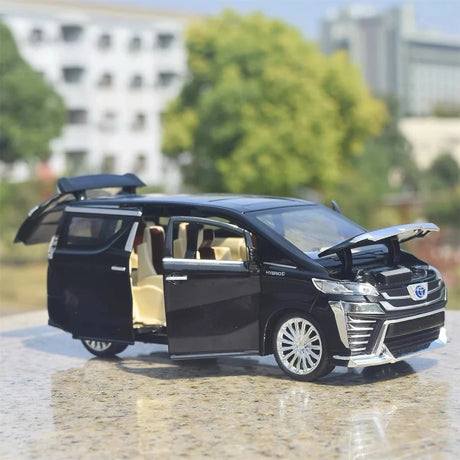 [TOY] 1:24 Toyota 2018 Vellfire H30 nero modellino di auto Die-Cast