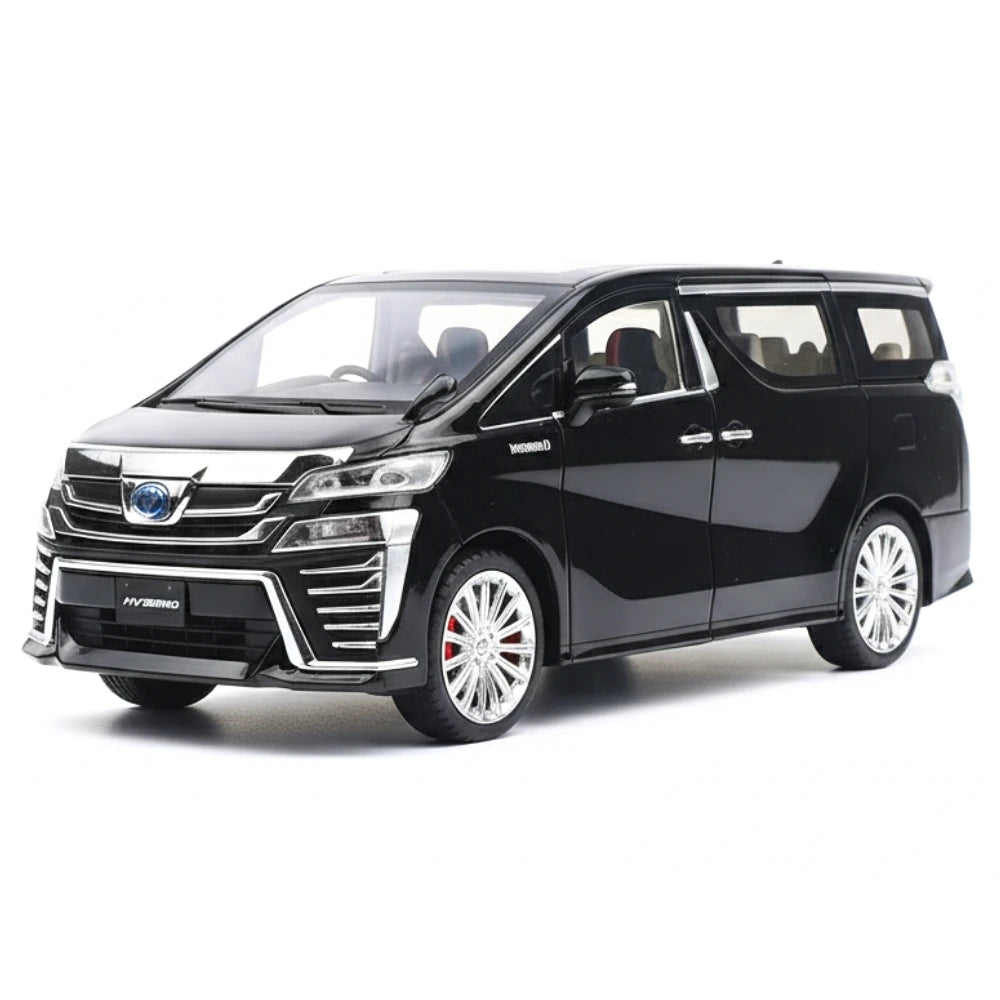[TOY] 1:24 Toyota 2018 Vellfire H30 nero modellino di auto Die-Cast