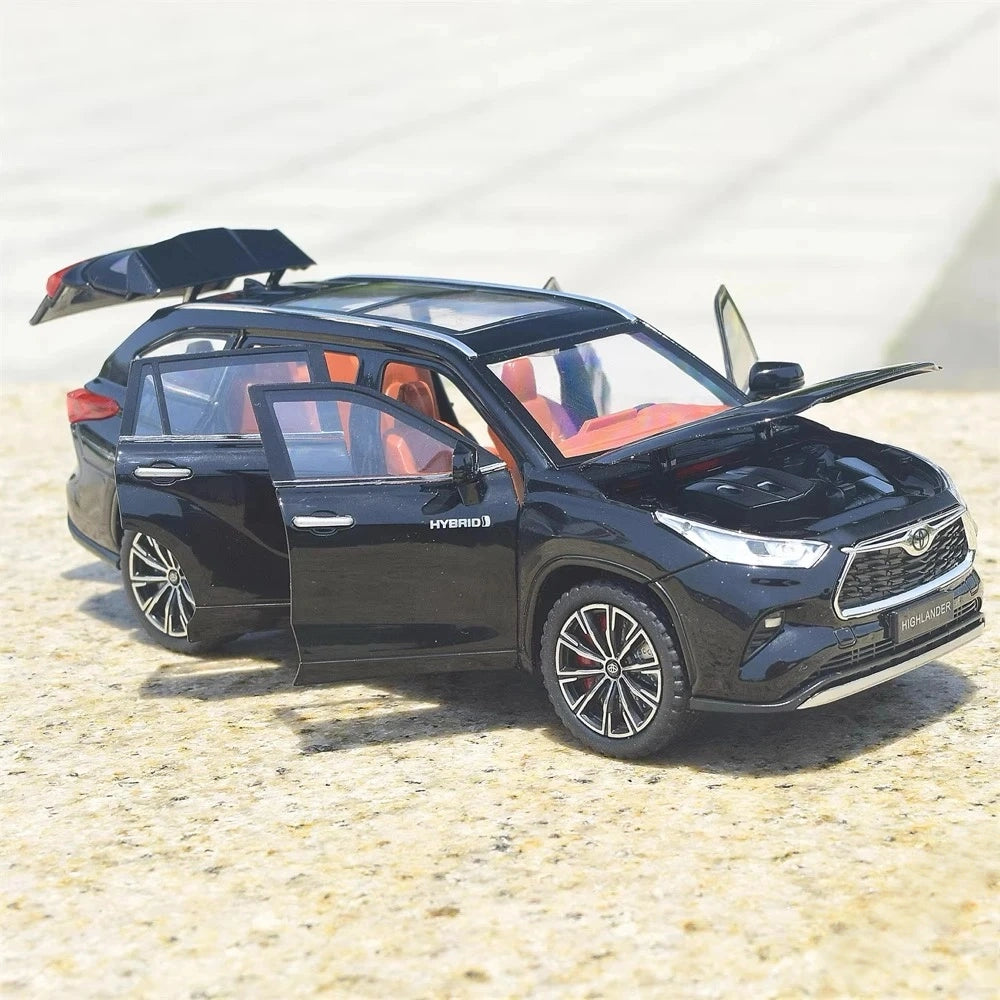 [TOY] 1:24 Toyota 2019 Highlander XU70 nero modellino di auto Die-Cast