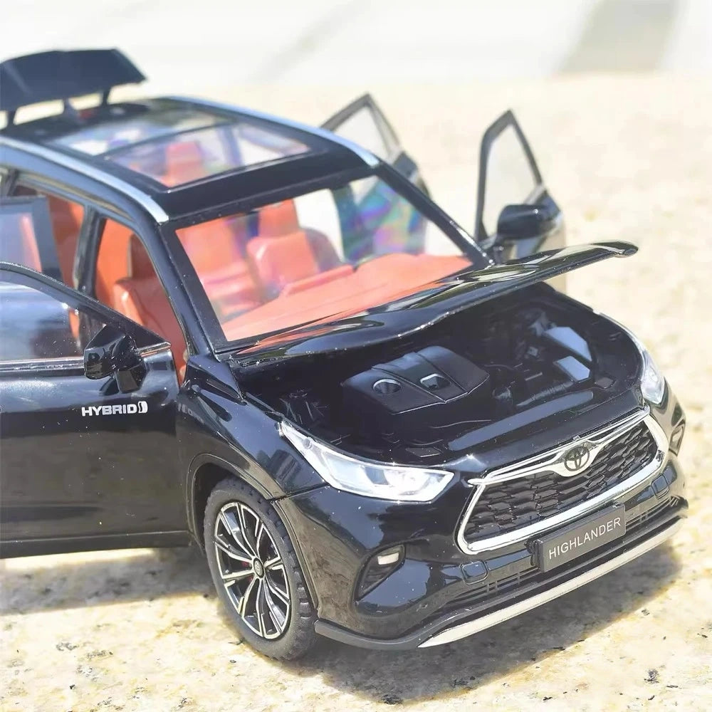 [TOY] 1:24 Toyota 2019 Highlander XU70 nero modellino di auto Die-Cast