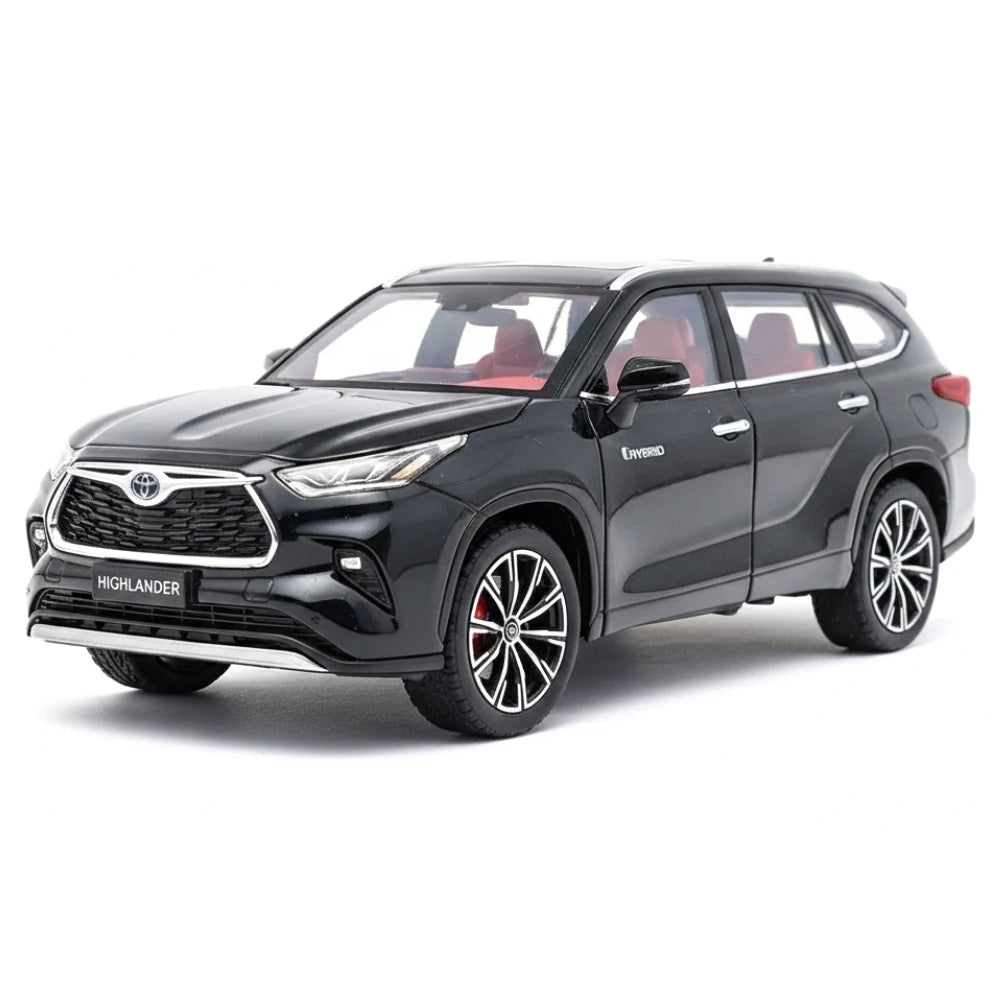 [TOY] 1:24 Toyota 2019 Highlander XU70 nero modellino di auto Die-Cast