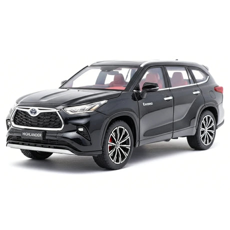 [TOY] 1:24 Toyota 2019 Highlander XU70 nero modellino di auto Die-Cast