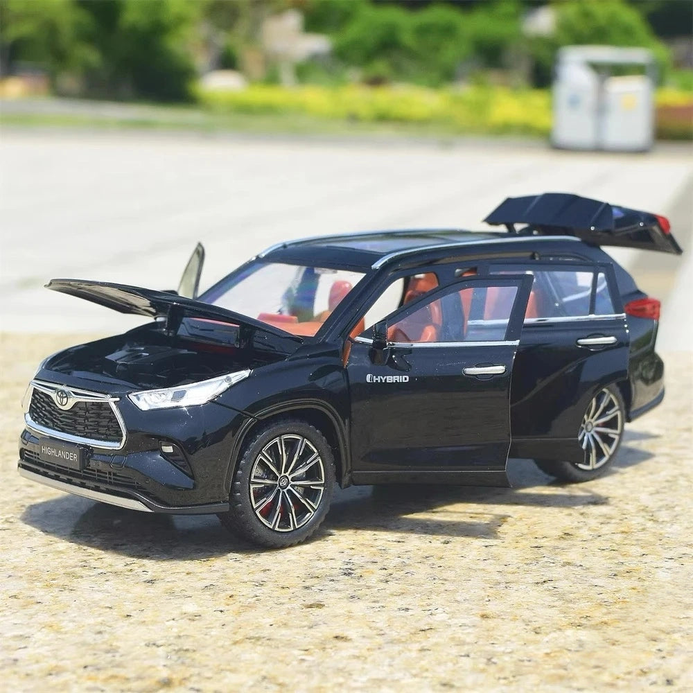 [TOY] 1:24 Toyota 2019 Highlander XU70 Black Model Car Die-Cast