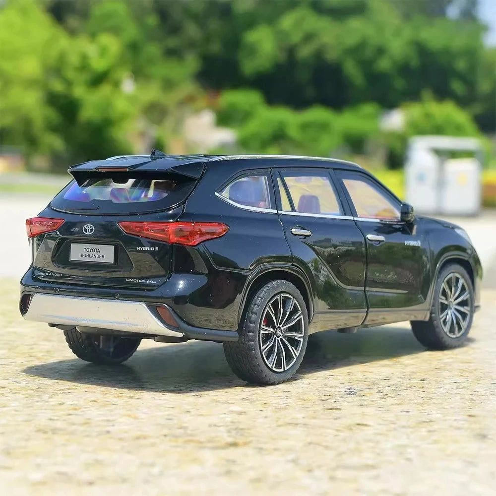 [TOY] 1:24 Toyota 2019 Highlander XU70 nero modellino di auto Die-Cast