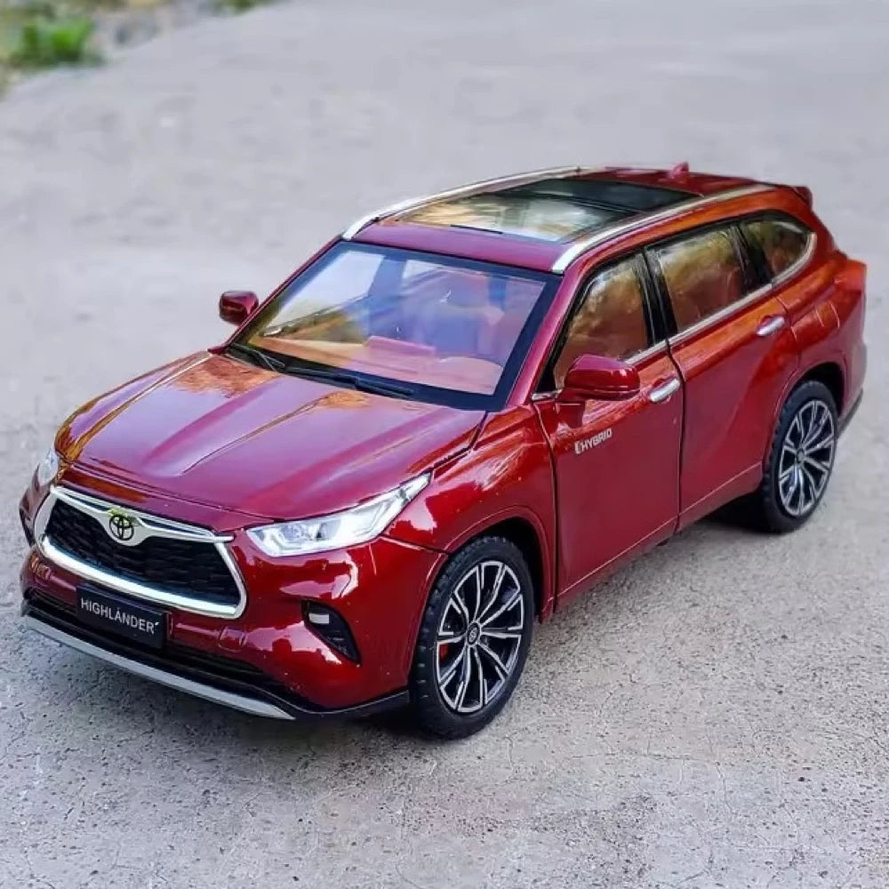 [TOY] 1:24 Toyota 2019 Highlander XU70 Red Model Car Die-Cast