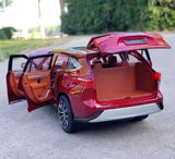 [TOY] 1:24 Toyota 2019 Highlander XU70 rouge voiture miniature Die-Cast