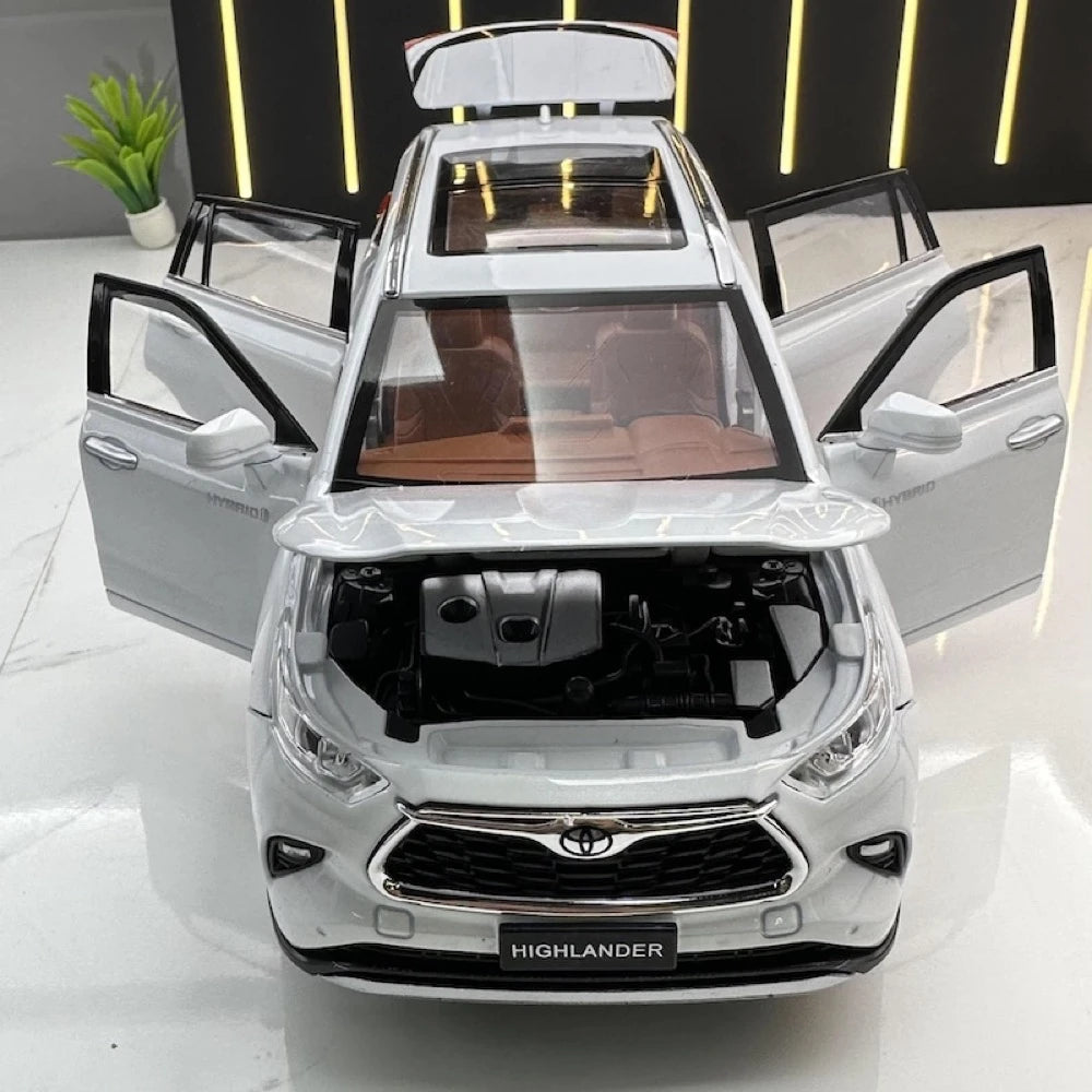[TOY] 1:24 Toyota 2019 Highlander XU70 White Model Car Die-Cast