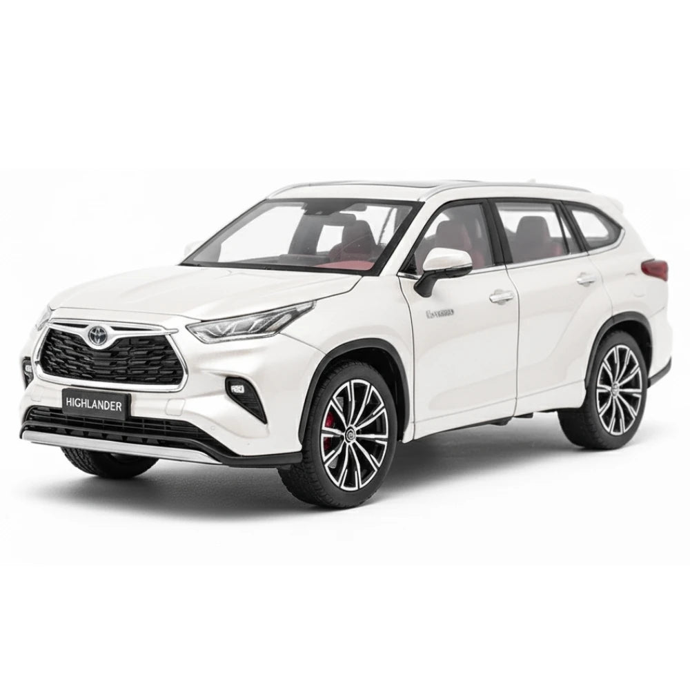 [TOY] 1:24 Toyota 2019 Highlander XU70 White Model Car Die-Cast
