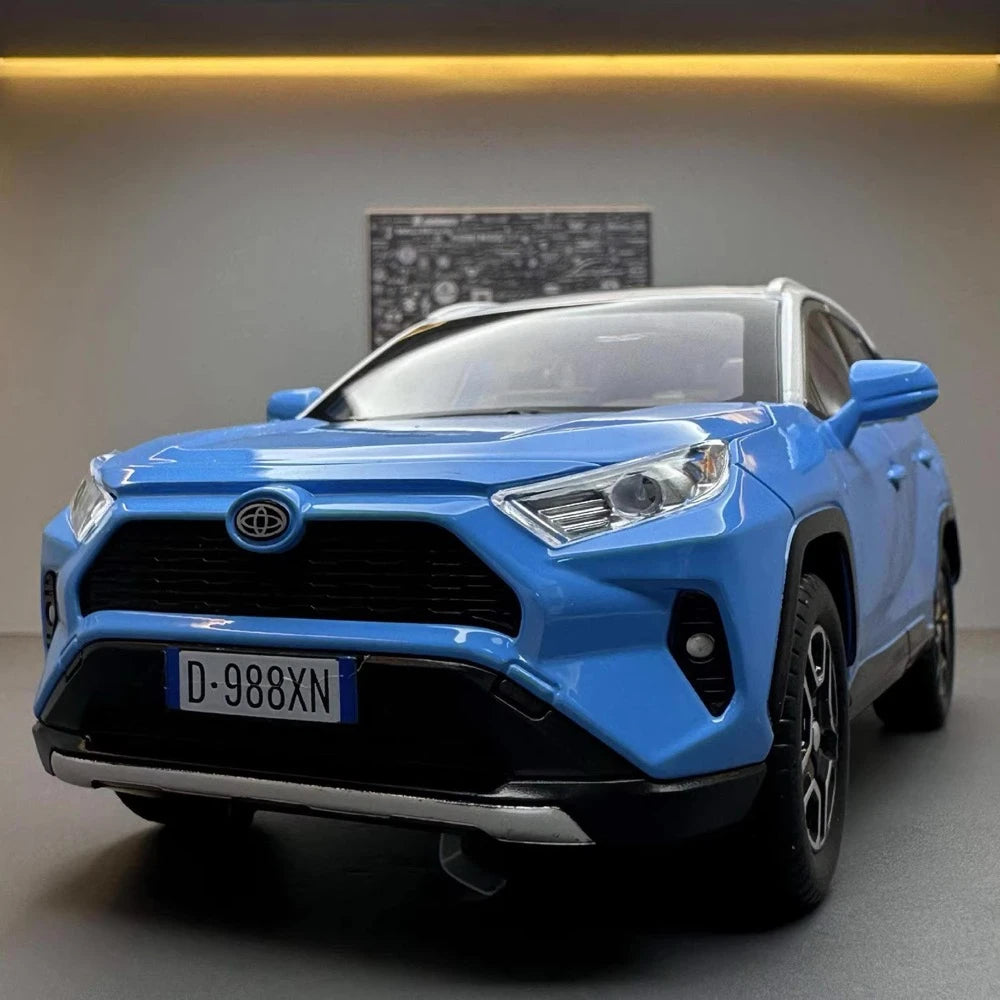 [TOY] 1:24 Toyota 2019 RAV4 XA50 Blue Model Car Die-Cast