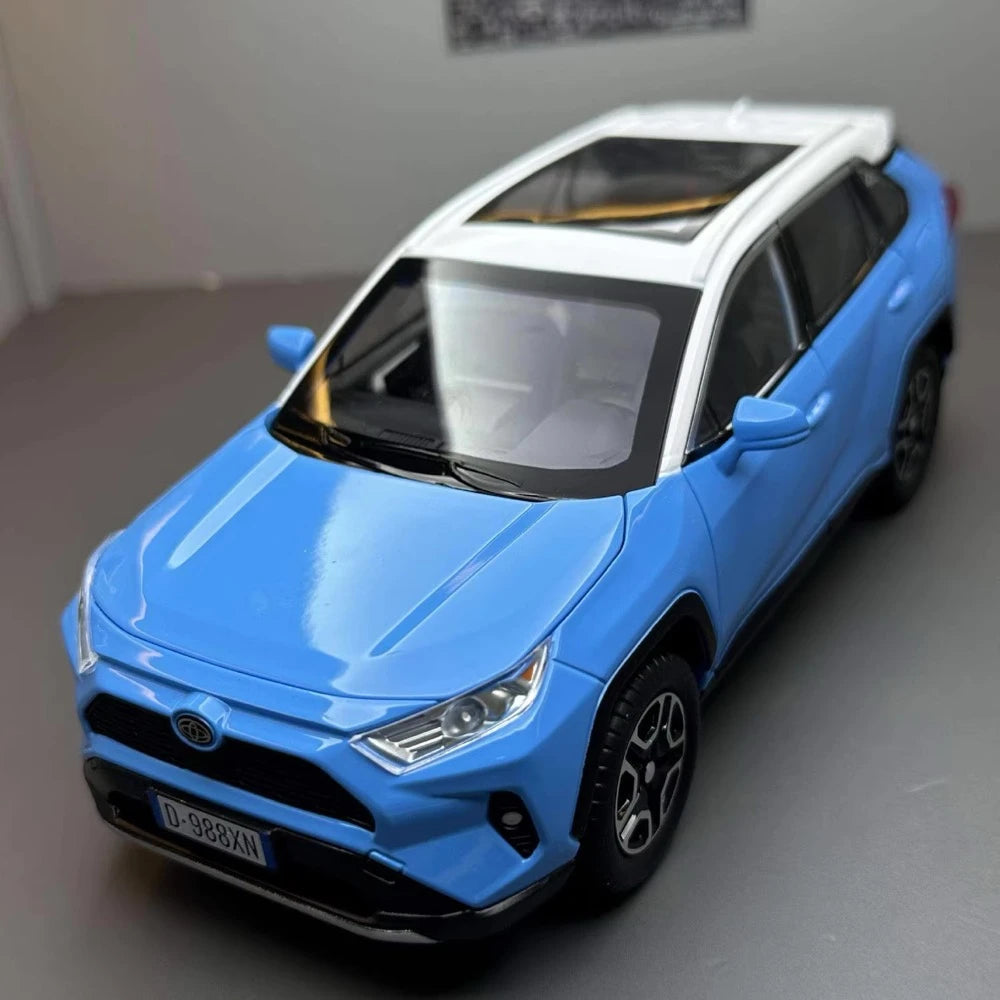 [TOY] 1:24 Toyota 2019 RAV4 XA50 Blue Model Car Die-Cast