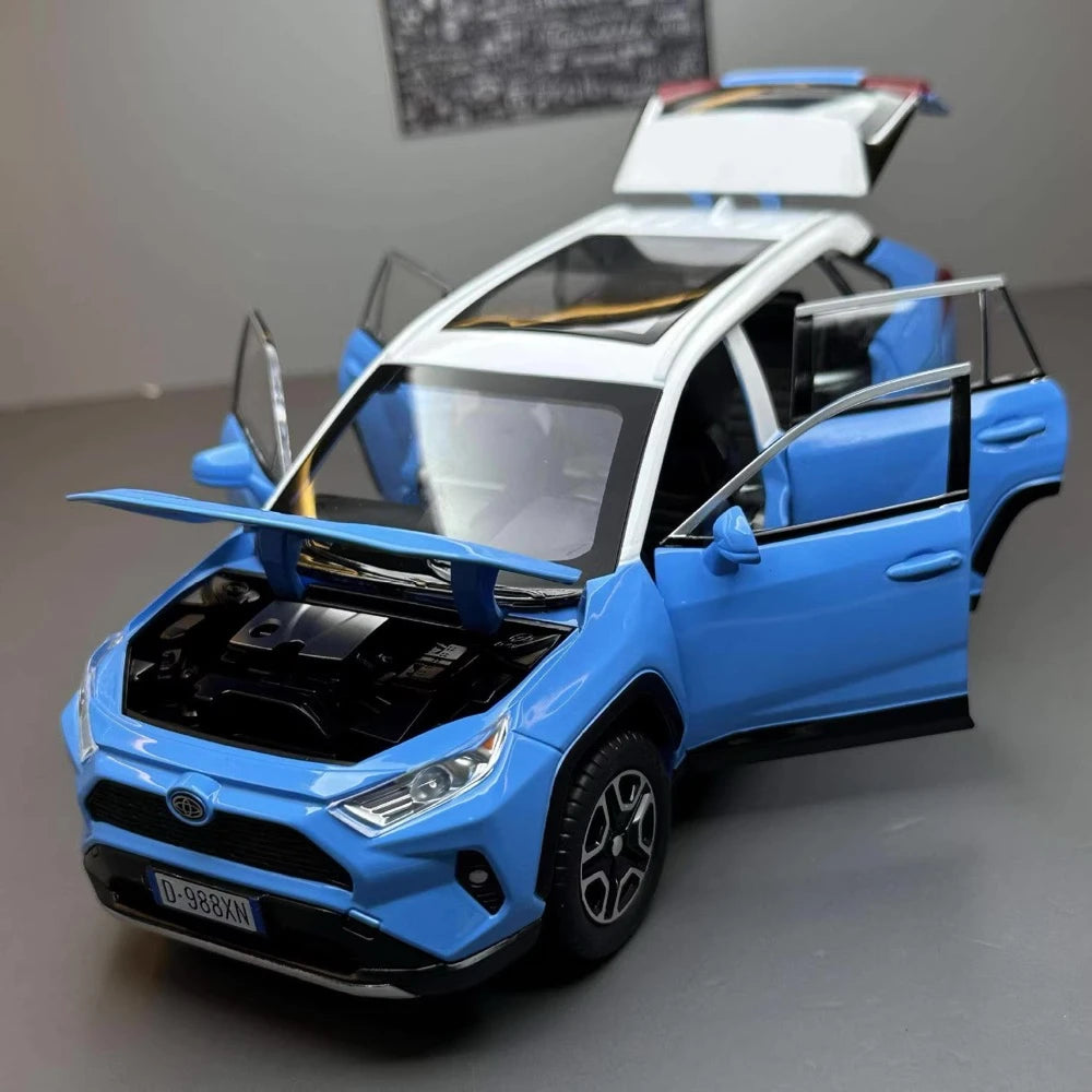 [TOY] 1:24 Toyota 2019 RAV4 XA50 Blue Model Car Die-Cast