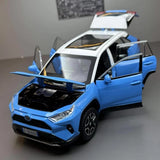 [TOY] 1:24 Toyota 2019 RAV4 XA50 Blue Model Car Die-Cast
