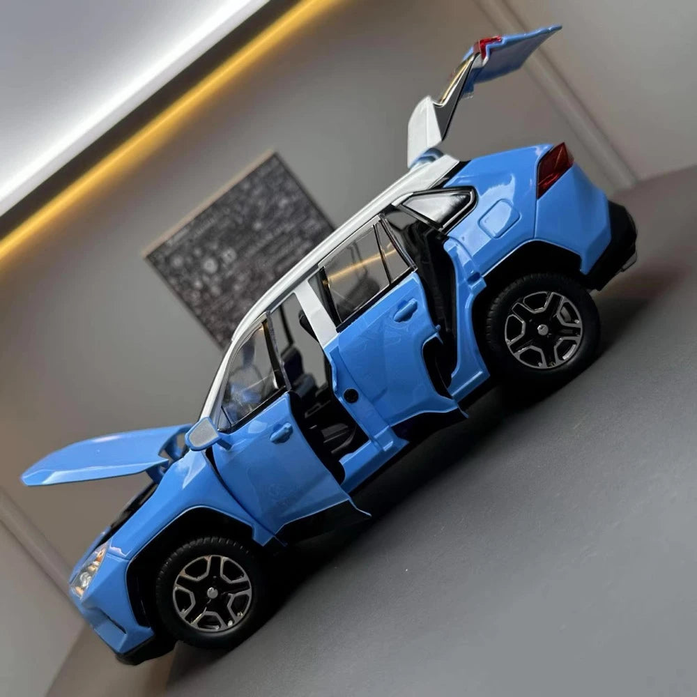 [TOY] 1:24 Toyota 2019 RAV4 XA50 Blue Model Car Die-Cast