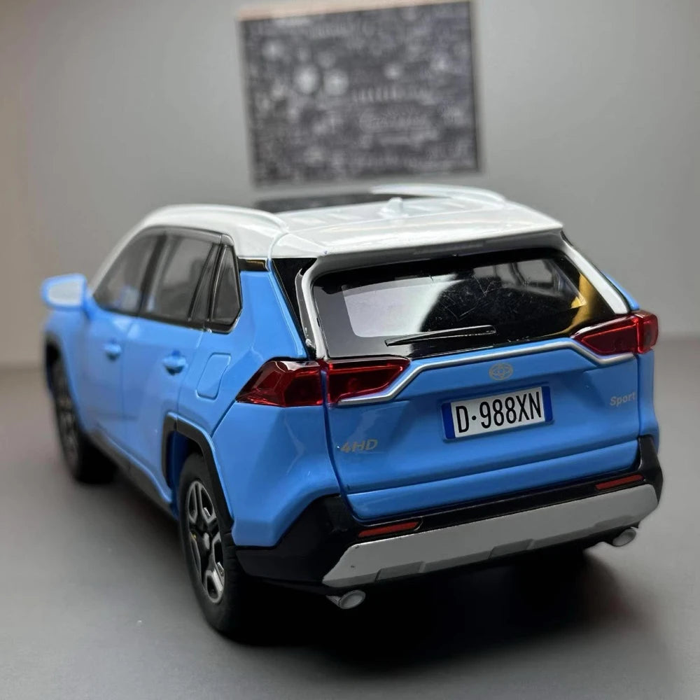 [TOY] 1:24 Toyota 2019 RAV4 XA50 Blue Model Car Die-Cast