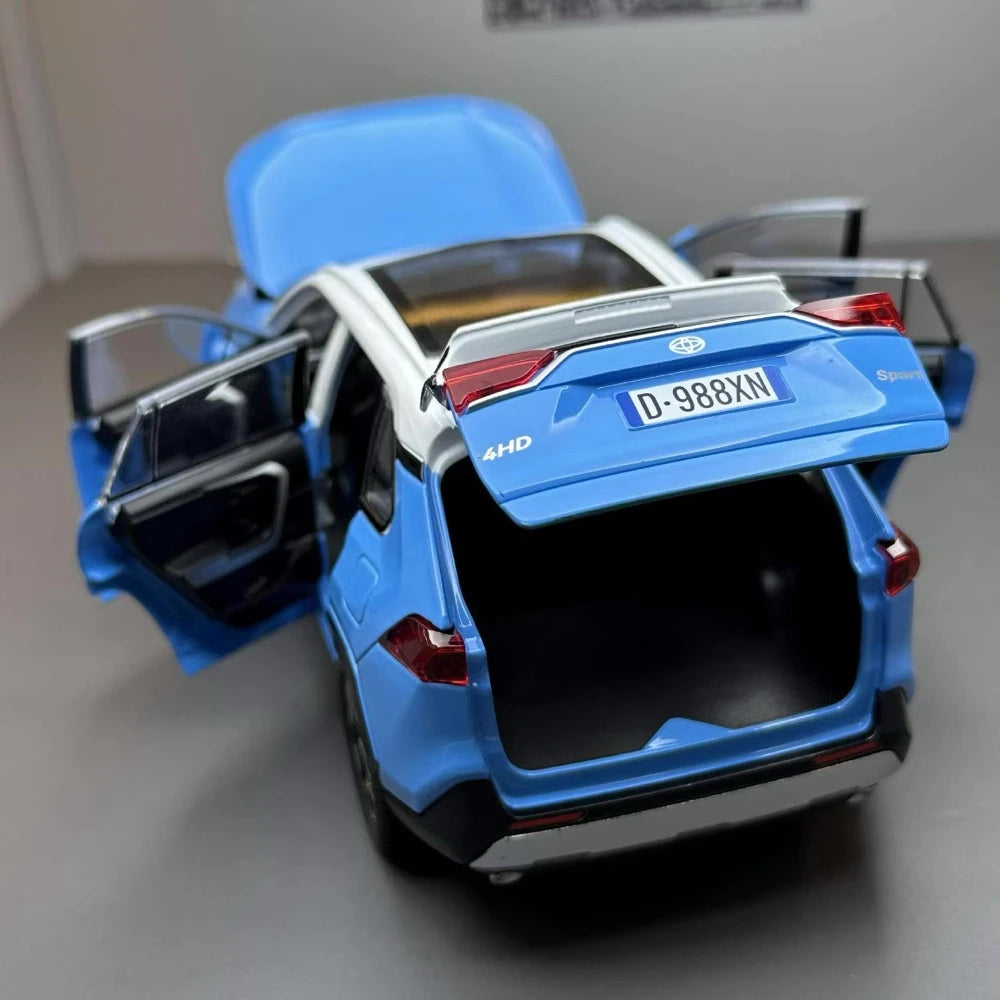 [TOY] 1:24 Toyota 2019 RAV4 XA50 Blue Model Car Die-Cast