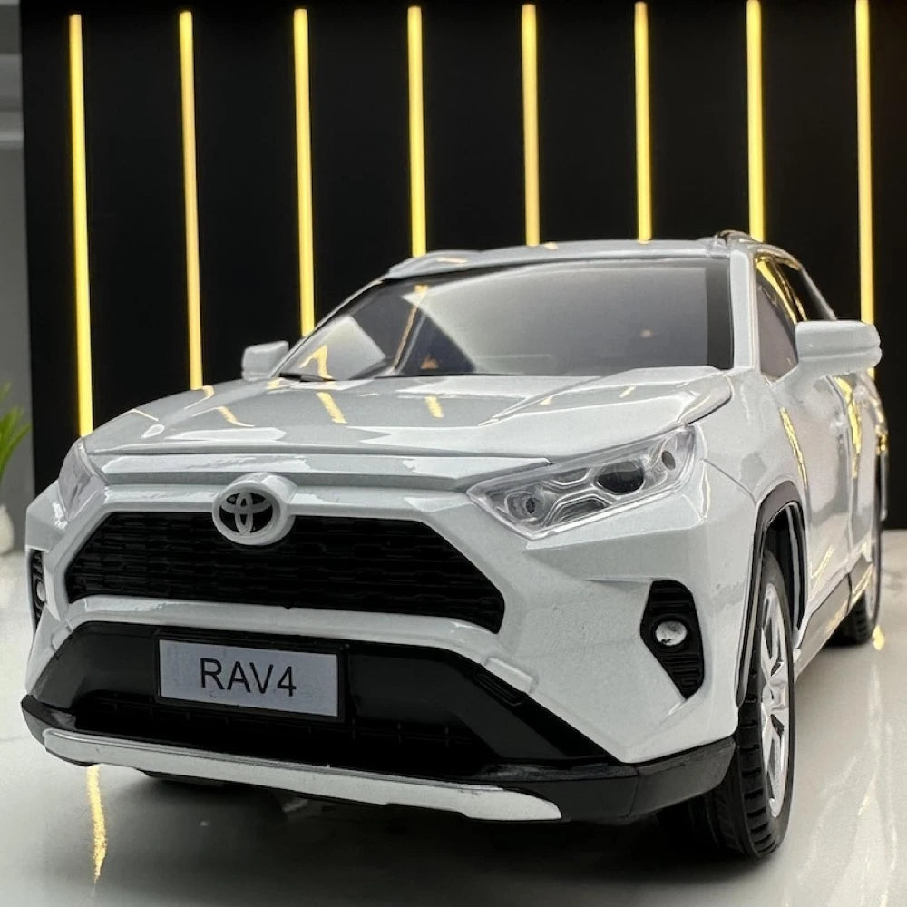 [TOY] 1:24 Toyota 2019 RAV4 XA50 ホワイト モデルカー Die-Cast
